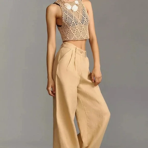 NWT Anthropologie Faithful Circa Linen Pants XS - Picture 3 of 7